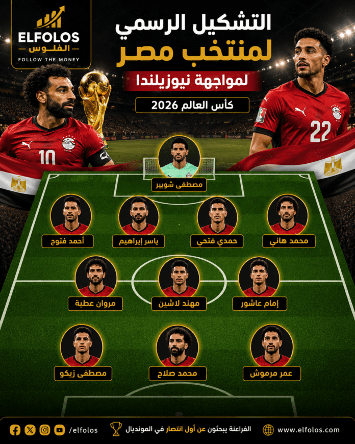 تشكيل مصر أمام نيوزيلندا - كأس العالم 2026