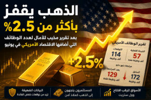 الذهب يقفز بأكثر من 2.5% بعد صدمة وظائف أمريكا.. هل اقترب موعد خفض الفائدة؟