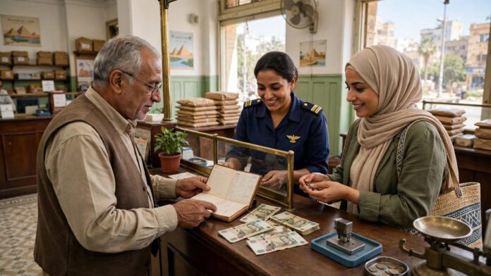 b1e3_oct19 عميل يدخر في مكتب بريد مصري عبر حساب توفير البريد
