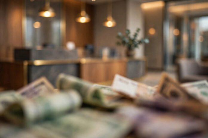 سعر الدولار اليوم في البنوك المصرية - صورة توضيحية لتعاملات العملات في أحد البنوك