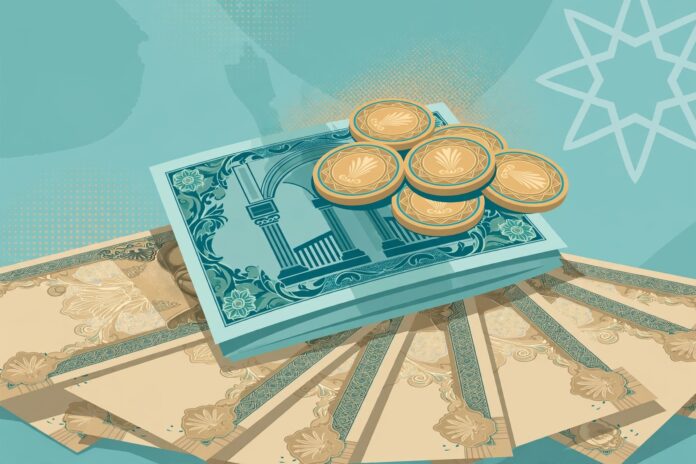 ورقة يورو وعملات ريال سعودي فوق أوراق الجنيه المصري
