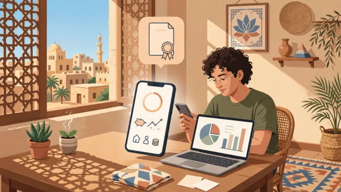 شراء شهادة ادخار من تطبيق البنك على الهاتف من المنزل