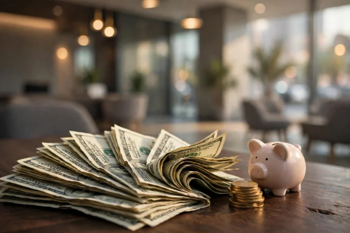 أوراق الدولار الأمريكي وحسابات التوفير
