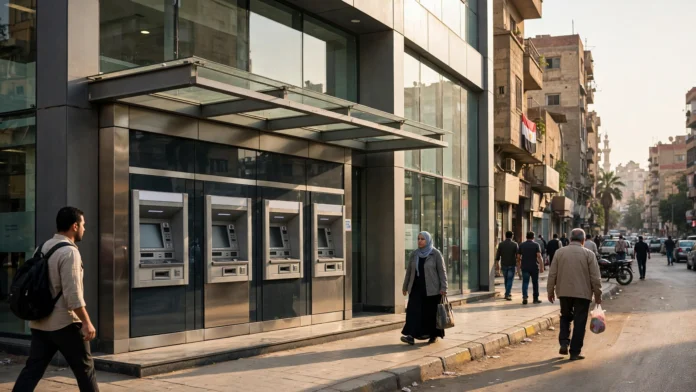 فرع بنك في القاهرة وماكينات الصراف الآلي قبل إجازة البنوك الخميس 8 أكتوبر 2026