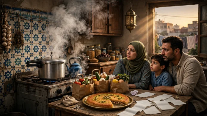 حلة ضغط على النار ترمز إلى ضغوط التمويل الاستهلاكي والتقسيط على الأسر المصرية
